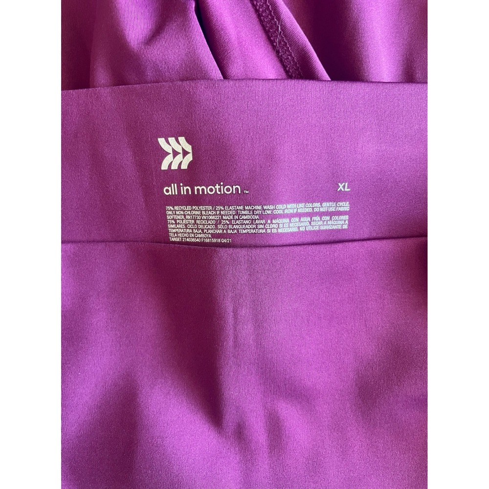 All in Motion Womens Purple Workout‎ Cropped Leggings Athletic XL - Picture 2 of 2